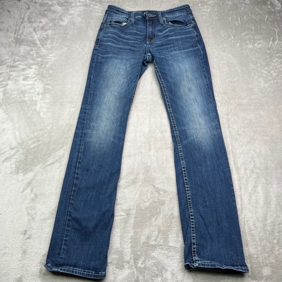 BKE Other - BKE Jake Straight Jeans Mens 29x34 Blue Wash Embroidered Coolmax Performance